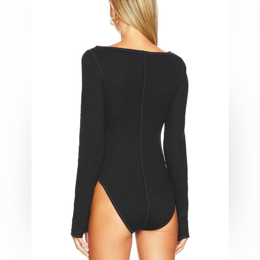 Free People Sloane Bodysuit in Black Small - Picture 3 of 11